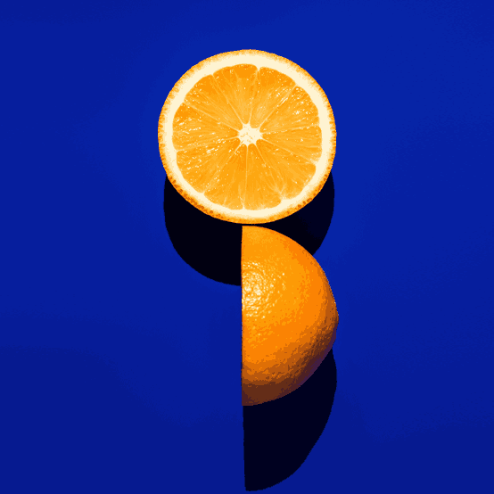 Half cut orange