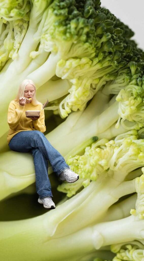 Influencer shows healthy life style