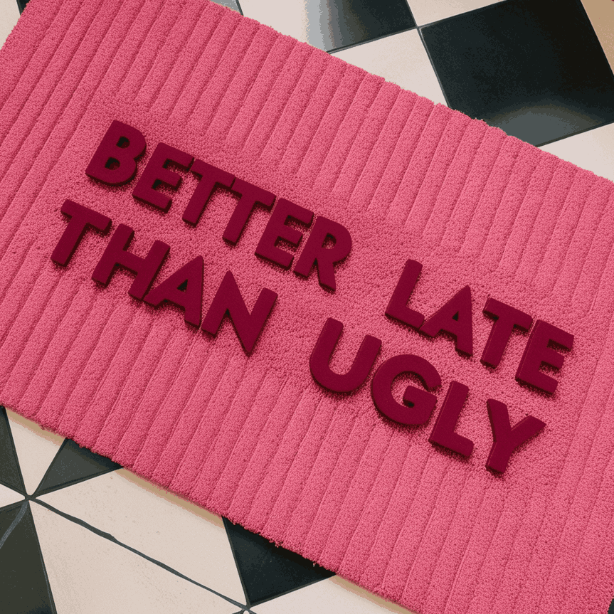 A rug written better late than ugly