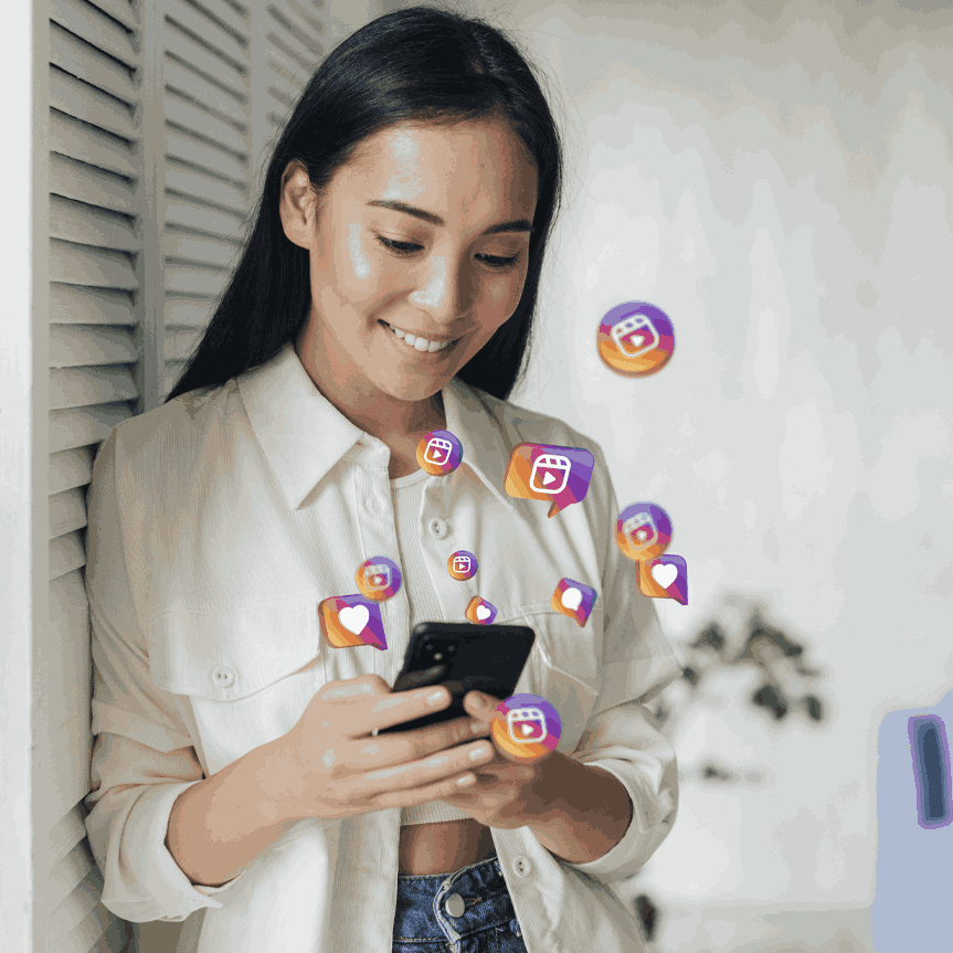 Influencer got like and comments