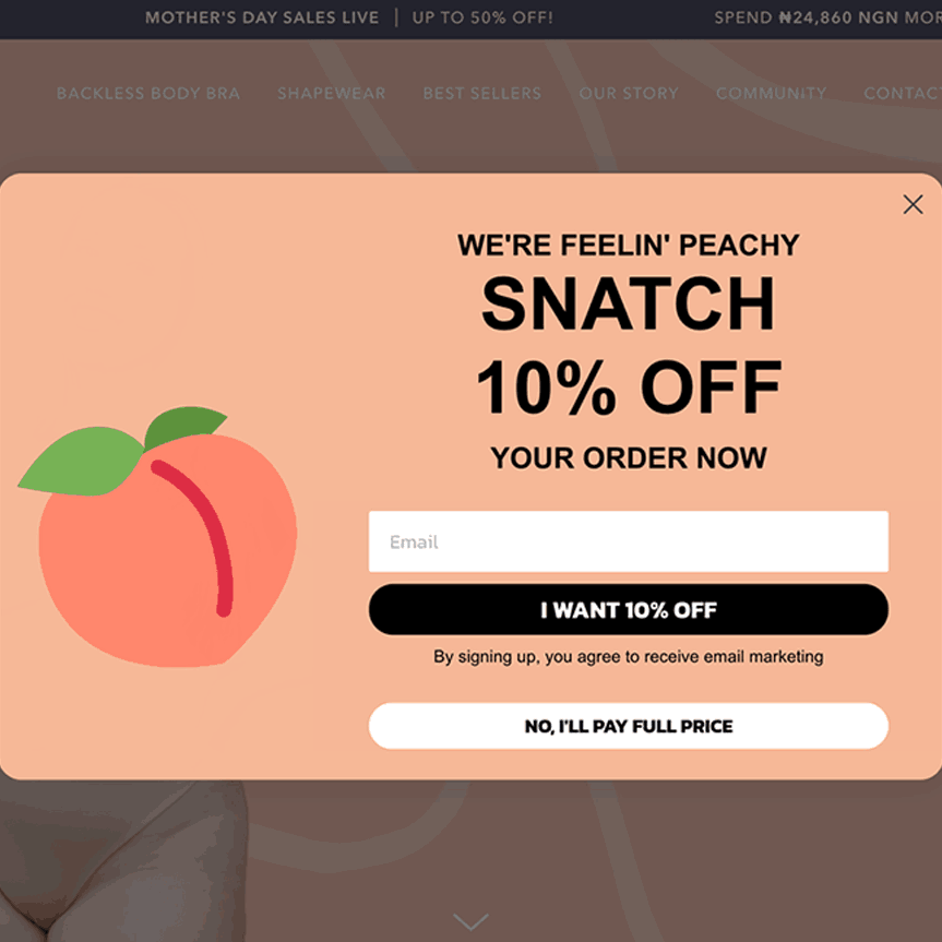 discount on website